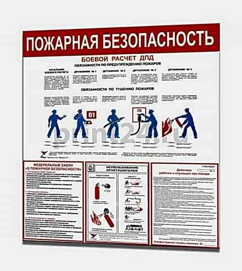 Стенд по пожарной безопасности