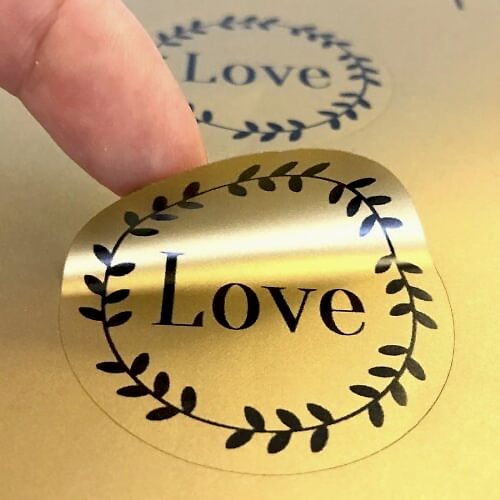 Золотые наклейки