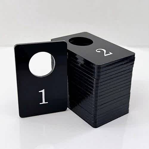 Гардеробные номерки черные от 1 до 600